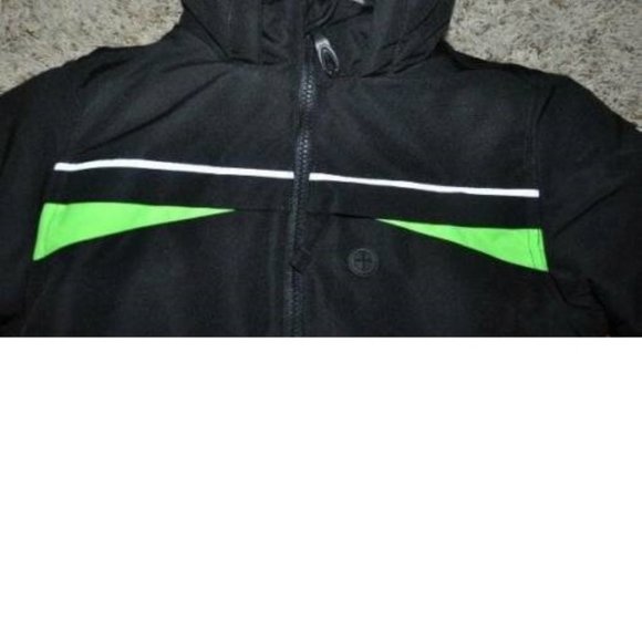 Boys All Weather Jacket 4/5 Black Green 4 in 1 Winter Spring Fall Athletech - Picture 13 of 15